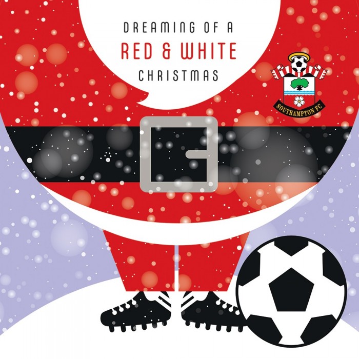 SAINTS SANTA CHRISTMAS CARD SAINTS SANTA CHRISTMAS CARD