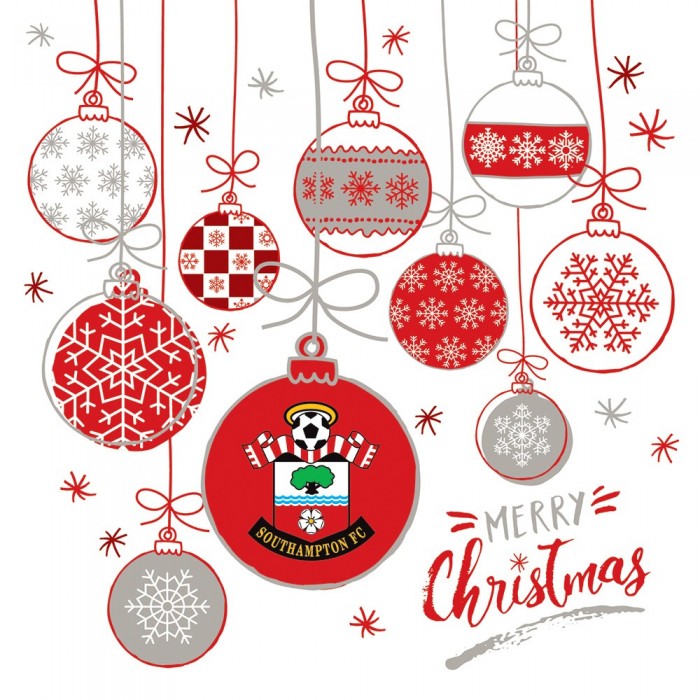 SAINTS BAUBLES CHRISTMAS CARD SAINTS BAUBLES CHRISTMAS CARD