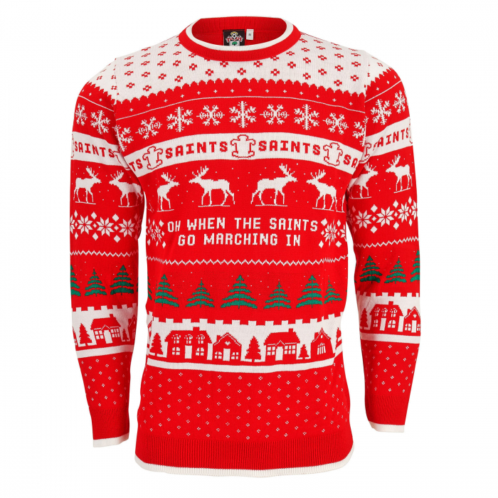 SAINTS ADULT ST MORITZ XMAS JUMPER SAINTS ADULT ST MORITZ XMAS JUMPER