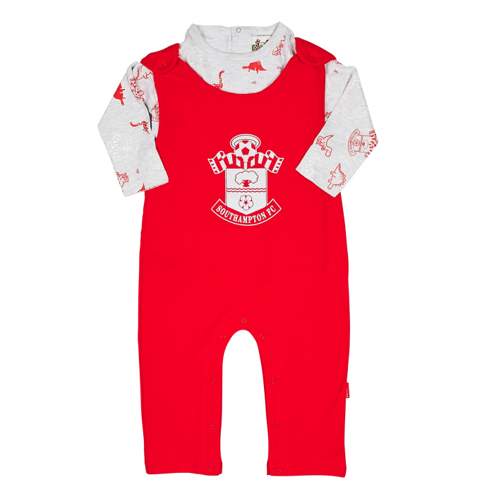 SAINTS INFANT DUNGAREE SET