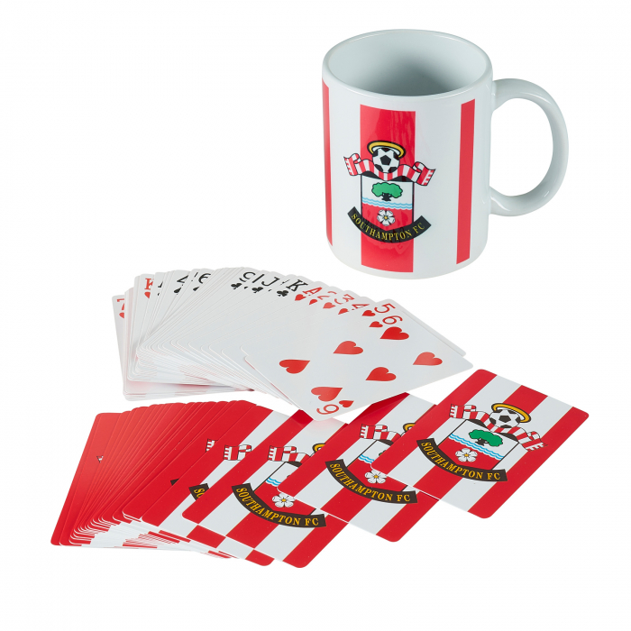 SAINTS MUG & PLAYING CARD SET SAINTS MUG & PLAYING CARD SET