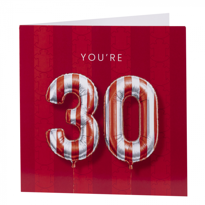 30 BALLOON BIRTHDAY CARD