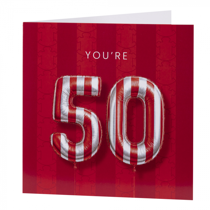 50th BALLOON BIRTHDAY CARD