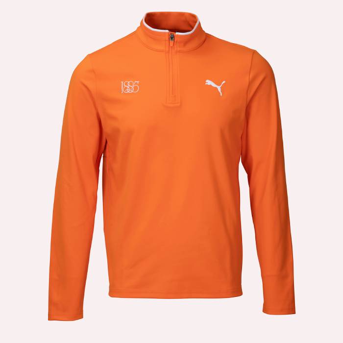PUMA GOLF 1/4 ZIP ORANGE